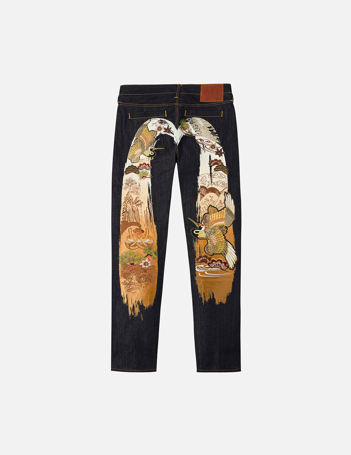 Grateful Crane Daicock Print Taper Jeans – EVISU