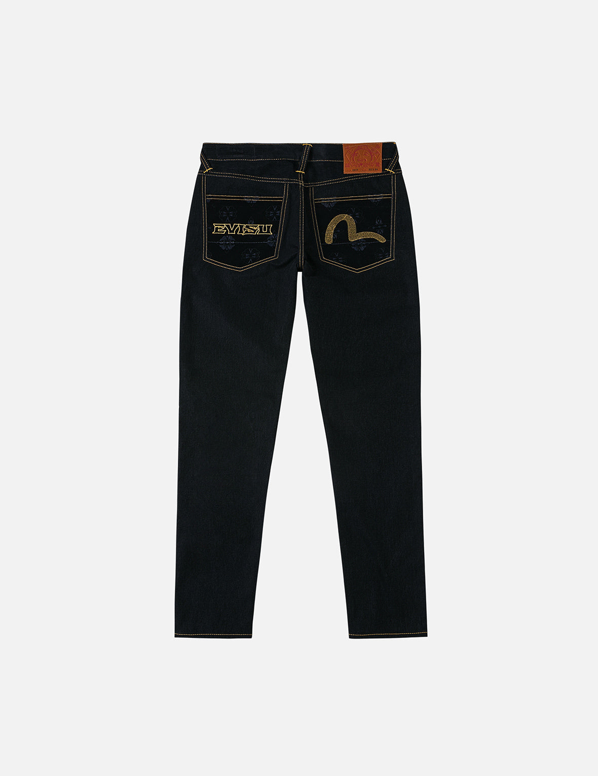 Logo Embroidery and Seagull Print Taper Fit Jeans #2017 – EVISU
