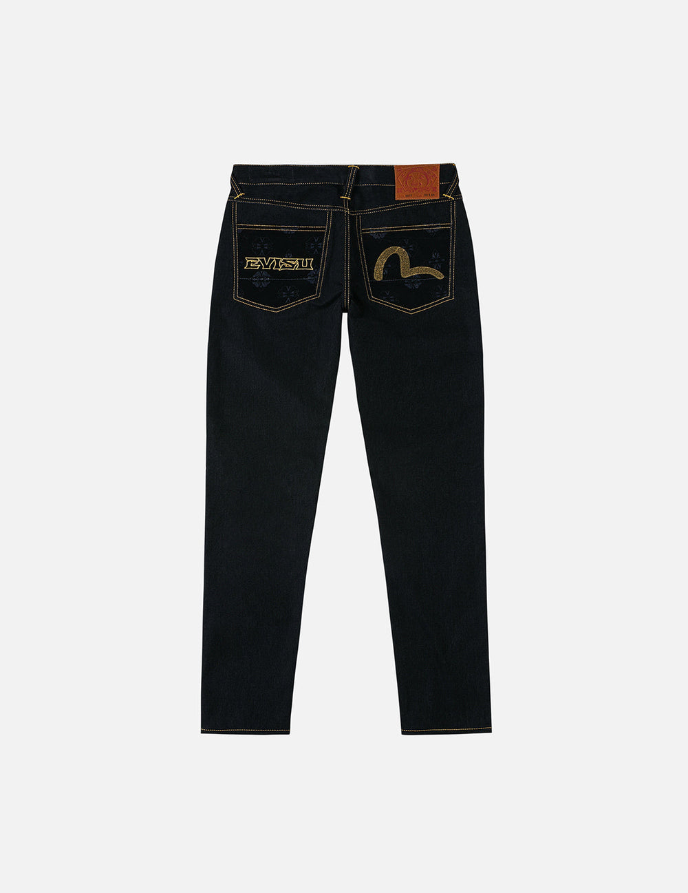 Logo Embroidery and Seagull Print Taper Fit Jeans #2017 – EVISU