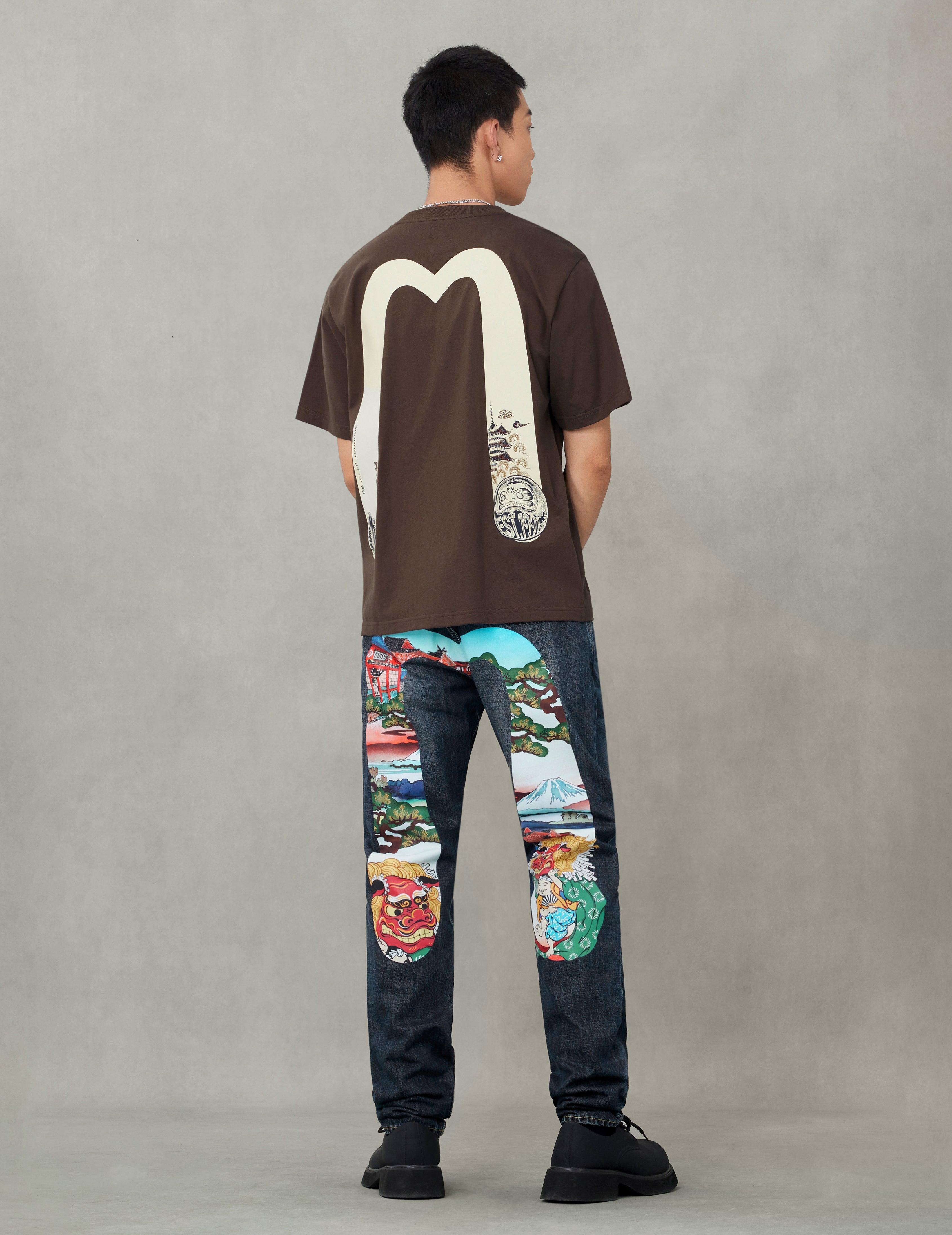 Godhead Lion Dance Daicock Print Taper Fit Jeans – EVISU