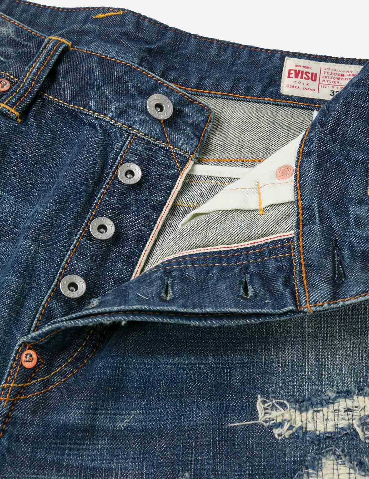 Washed Distressed Daicock Relax Straight Fit Jeans #2030