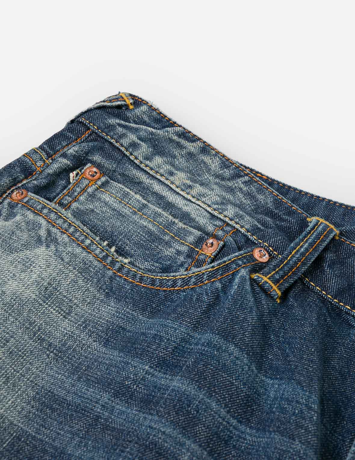 Washed Distressed Daicock Relax Straight Fit Jeans #2030