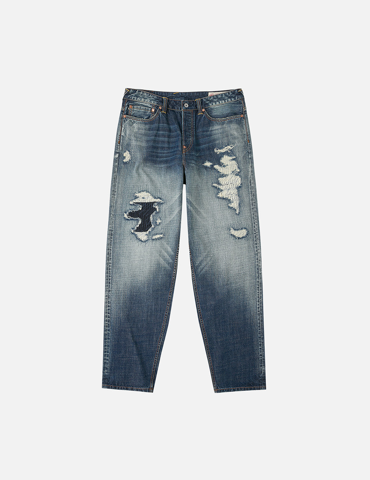 Washed Distressed Daicock Relax Straight Fit Jeans #2030