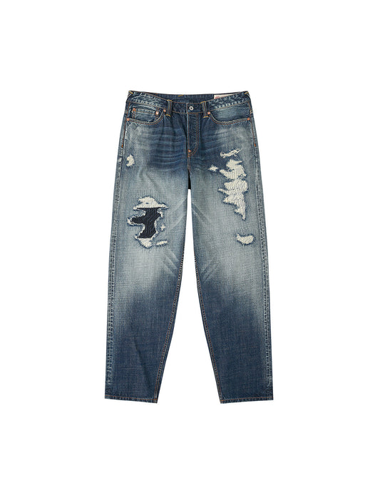 Washed Distressed Daicock Relax Straight Fit Jeans #2030