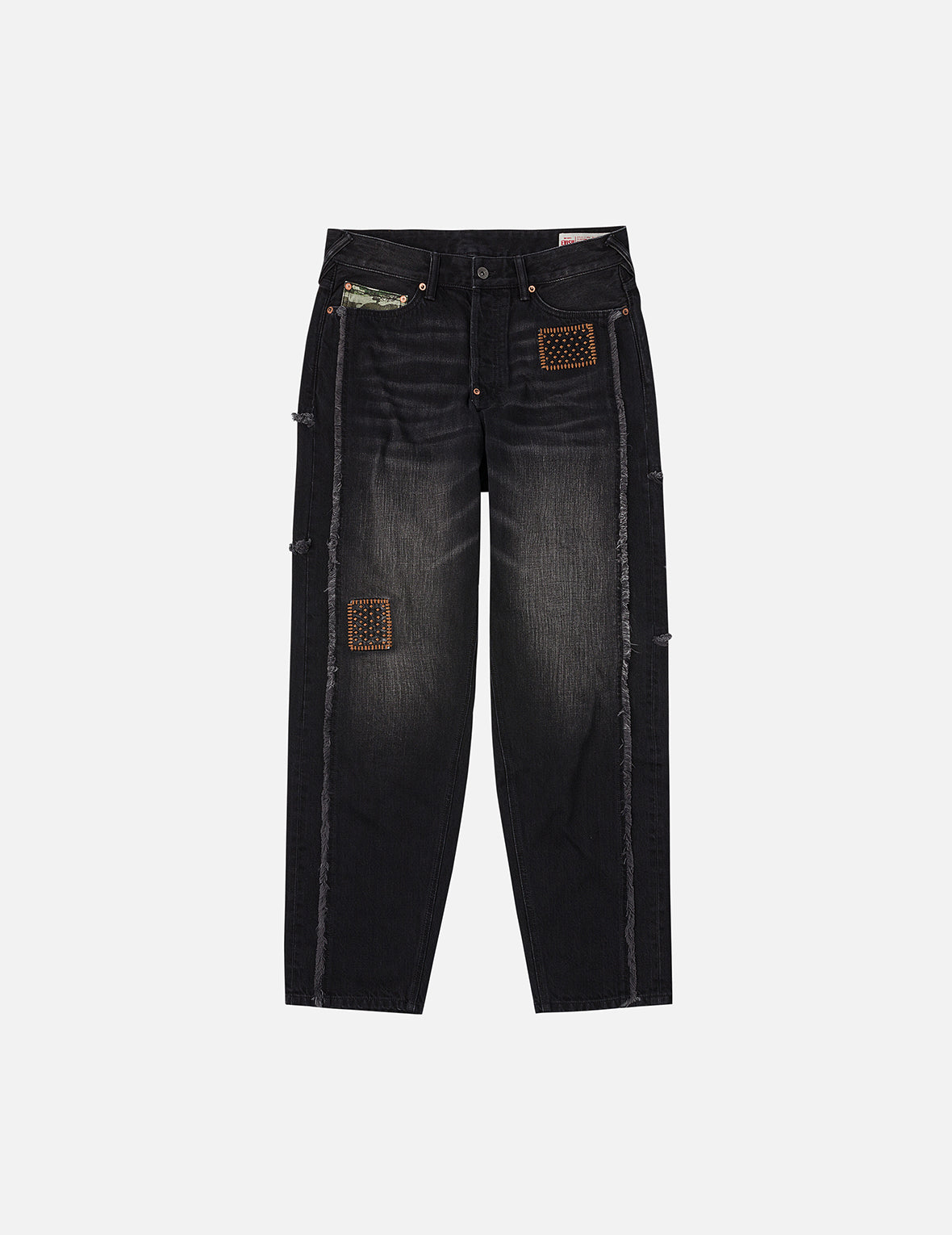 Washed Deconstructed Sashiko Relax Fit Jeans #2030 – EVISU