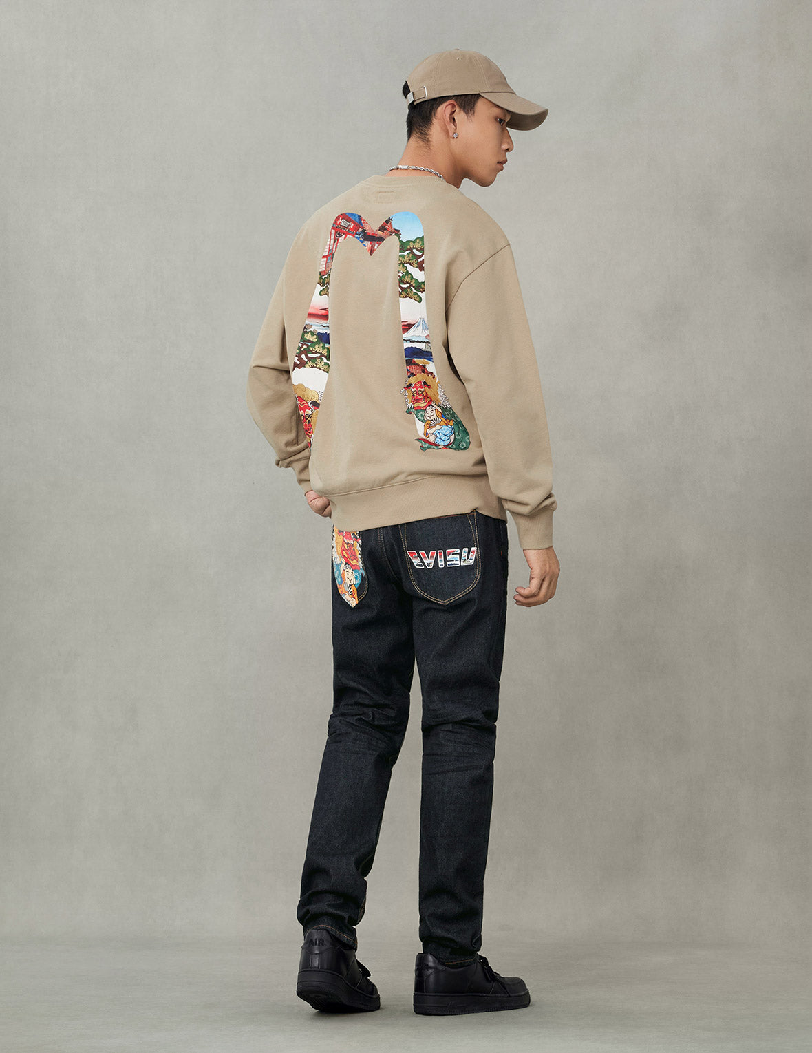 Godhead Lion Dance and Logo Print Taper Fit Jeans #2017 – EVISU