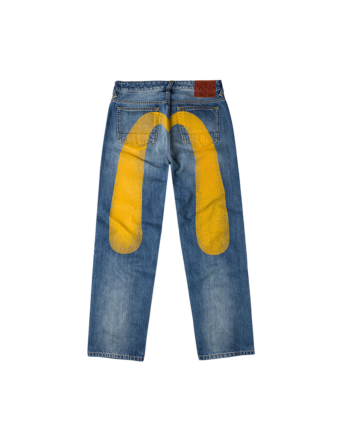Yellow Daicock Print Regular Fit Jeans #2020