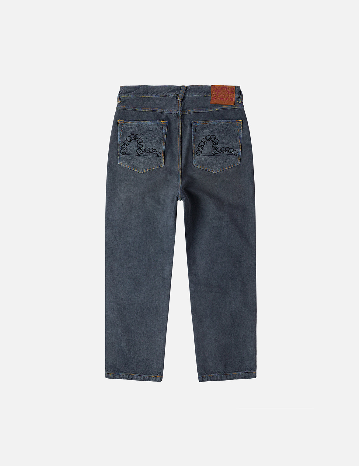 Skull Seagull Print Pockets Fashion Fit Denim Jeans – EVISU