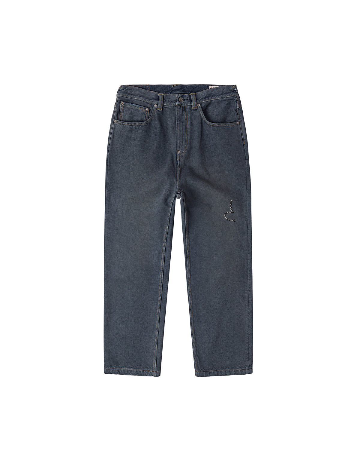 Skull Seagull Print Pockets Fashion Fit Denim Jeans