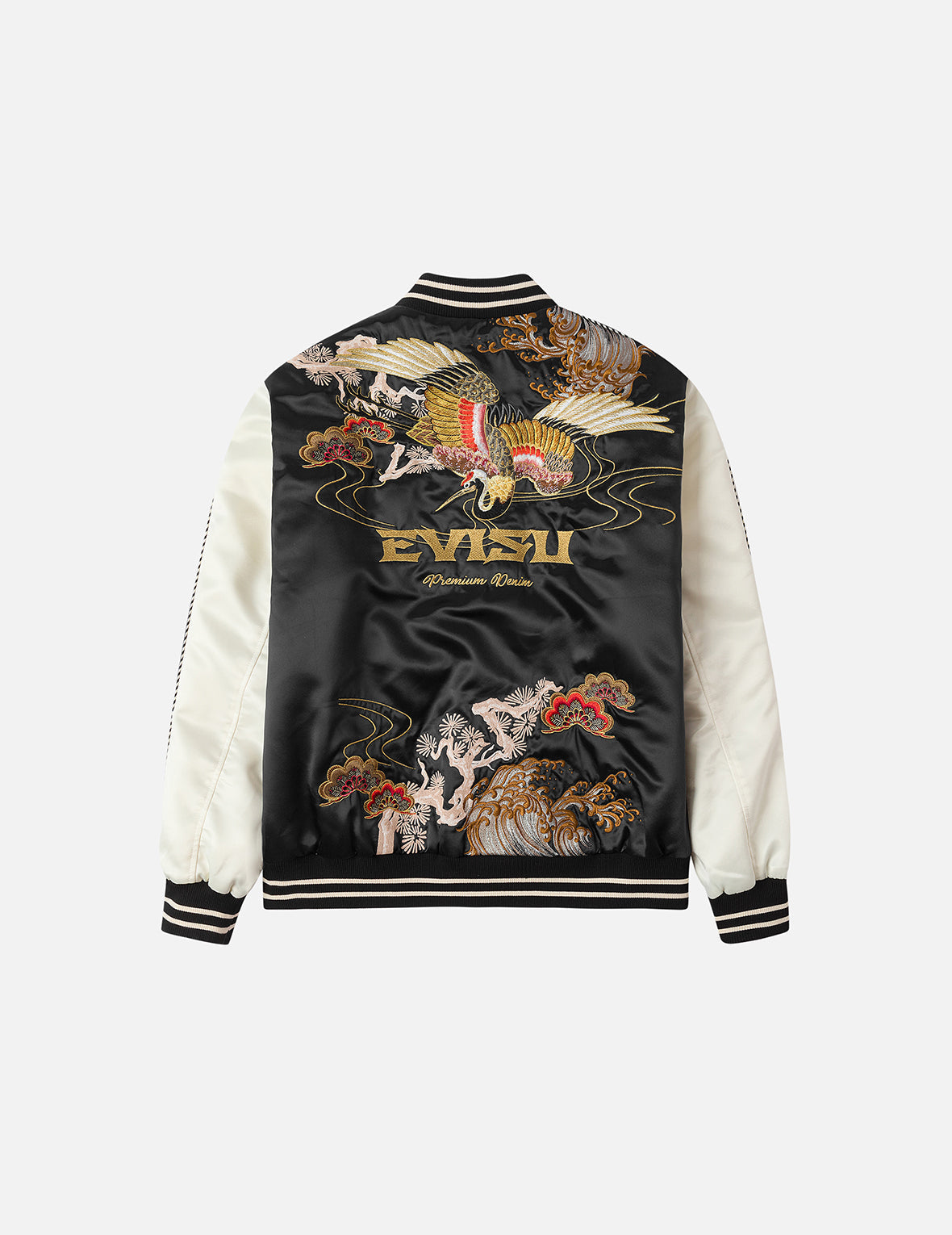 Crane Embroidery Regular Fit Souvenior Jacket – EVISU