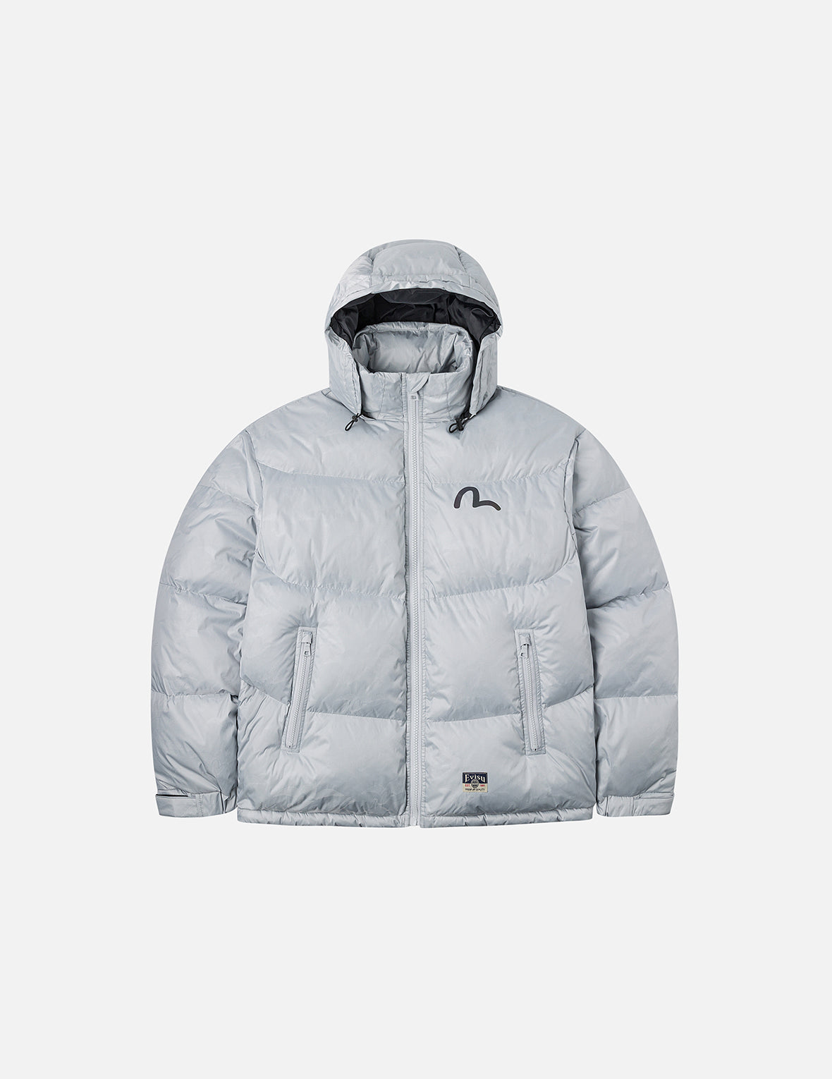 Allover Seagull Crane Jacquard Regular Fit Down Jacket – EVISU Allover Seagull Crane Jacquard Regular Fit Down Jacket – EVISU
