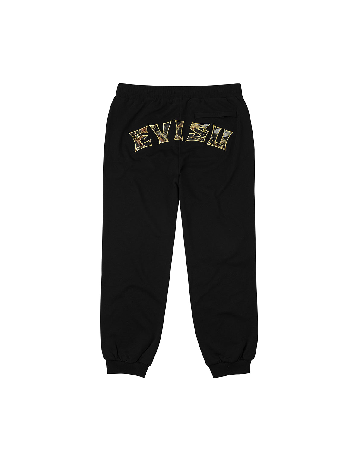 海鸥刺绣和EVISU织锦贴布直脚运动裤
