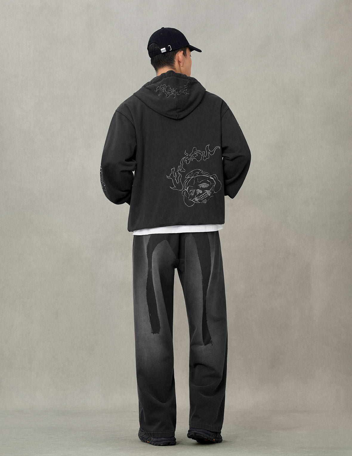Washed Daicock Print Fashion Fit Sweatpants