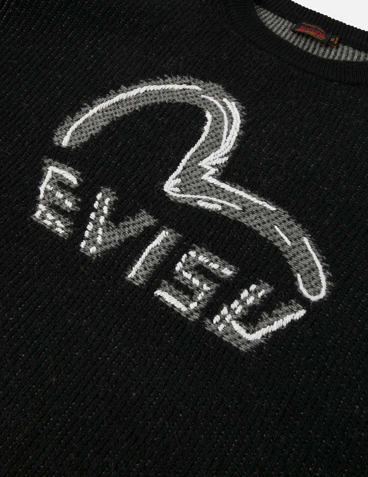 Seagull and Logo Intarsia Relax Fit Knitted Sweater – EVISU