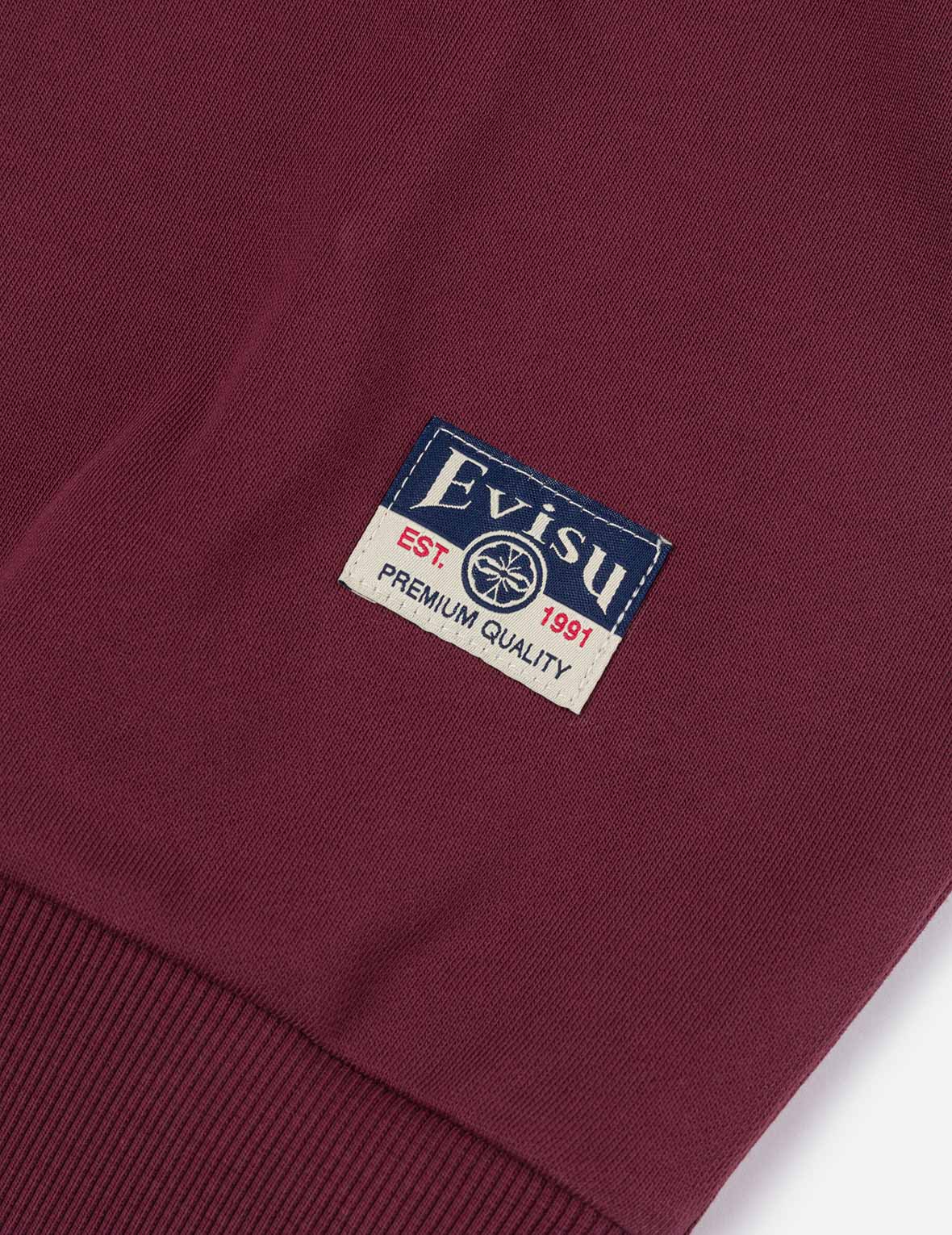 Graffiti Seagull Print and Sashiko Relax Fit Sweatshirt