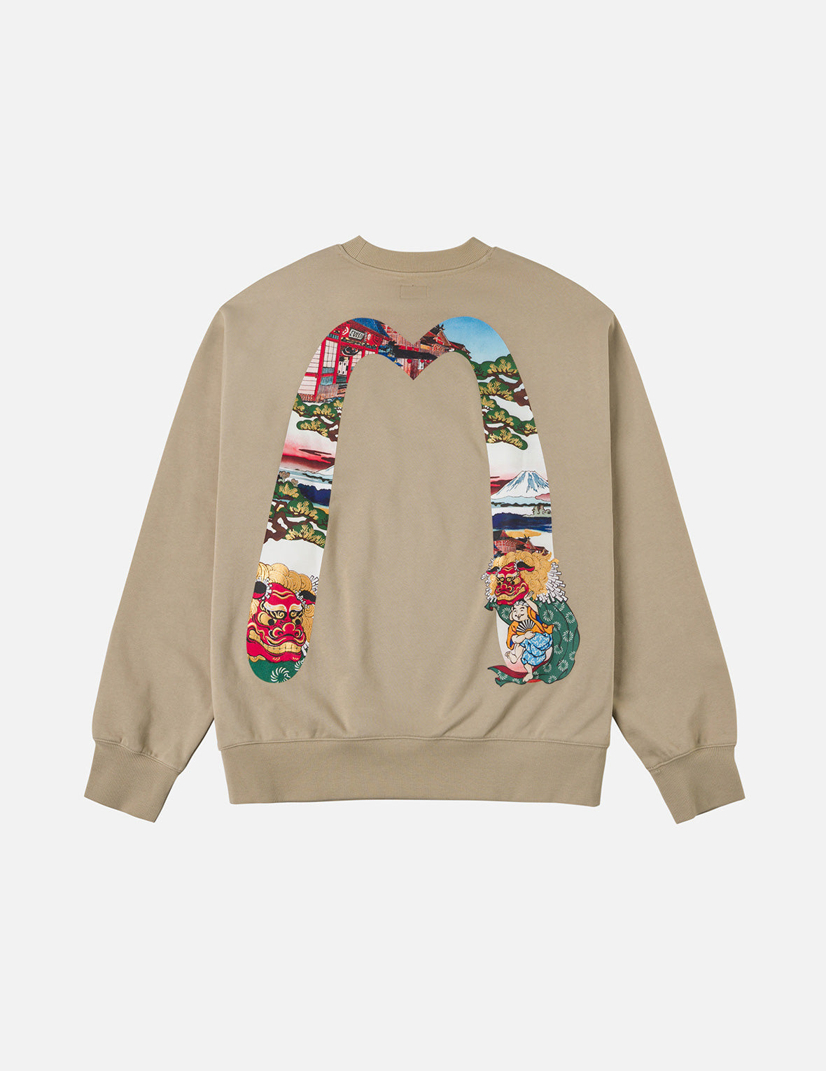 佛头舞狮大M印花宽版卫衣