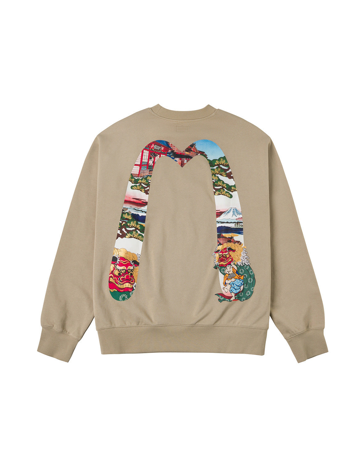 佛头舞狮大M印花宽版卫衣