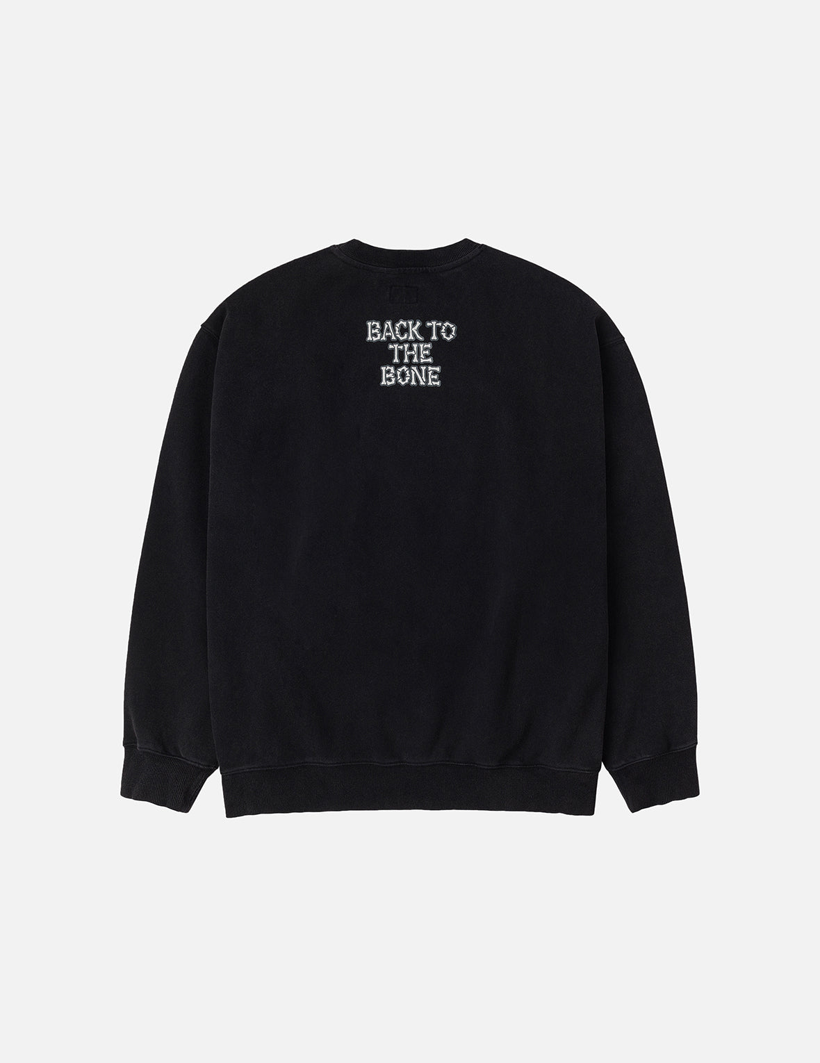 "Back to Bone" and Skull Print Fashion Fit Sweatshirt