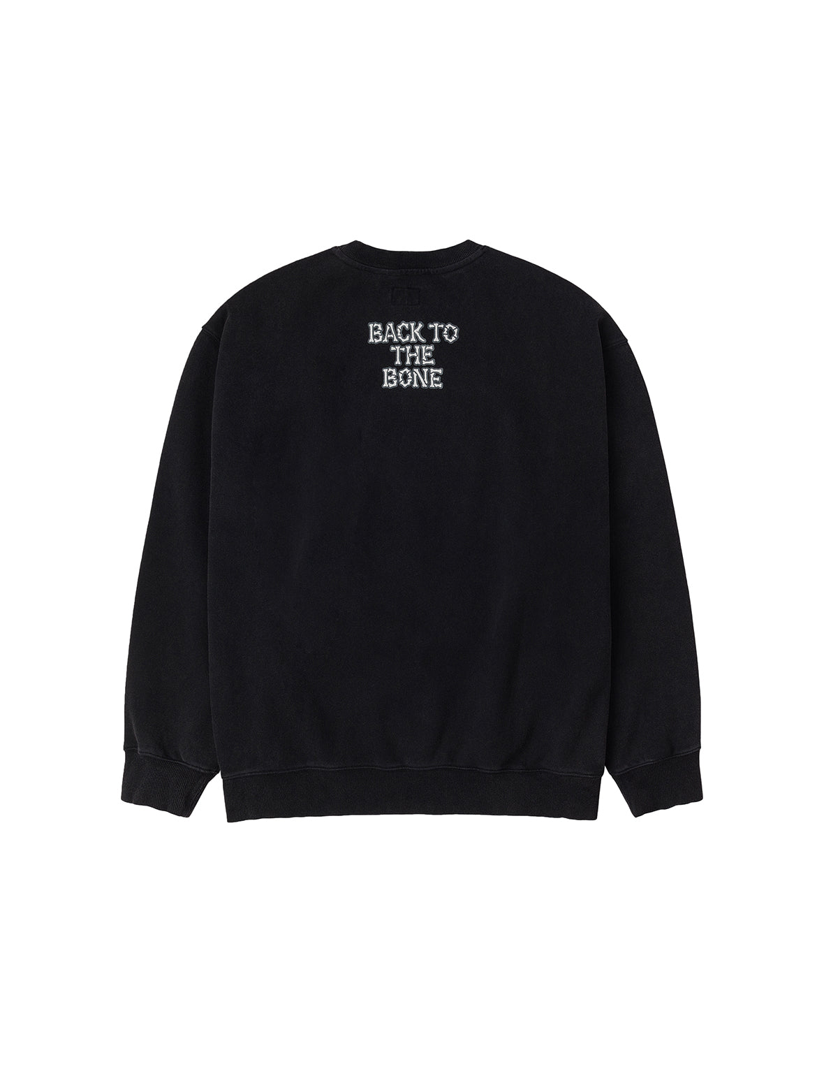 "Back to Bone" and Skull Print Fashion Fit Sweatshirt