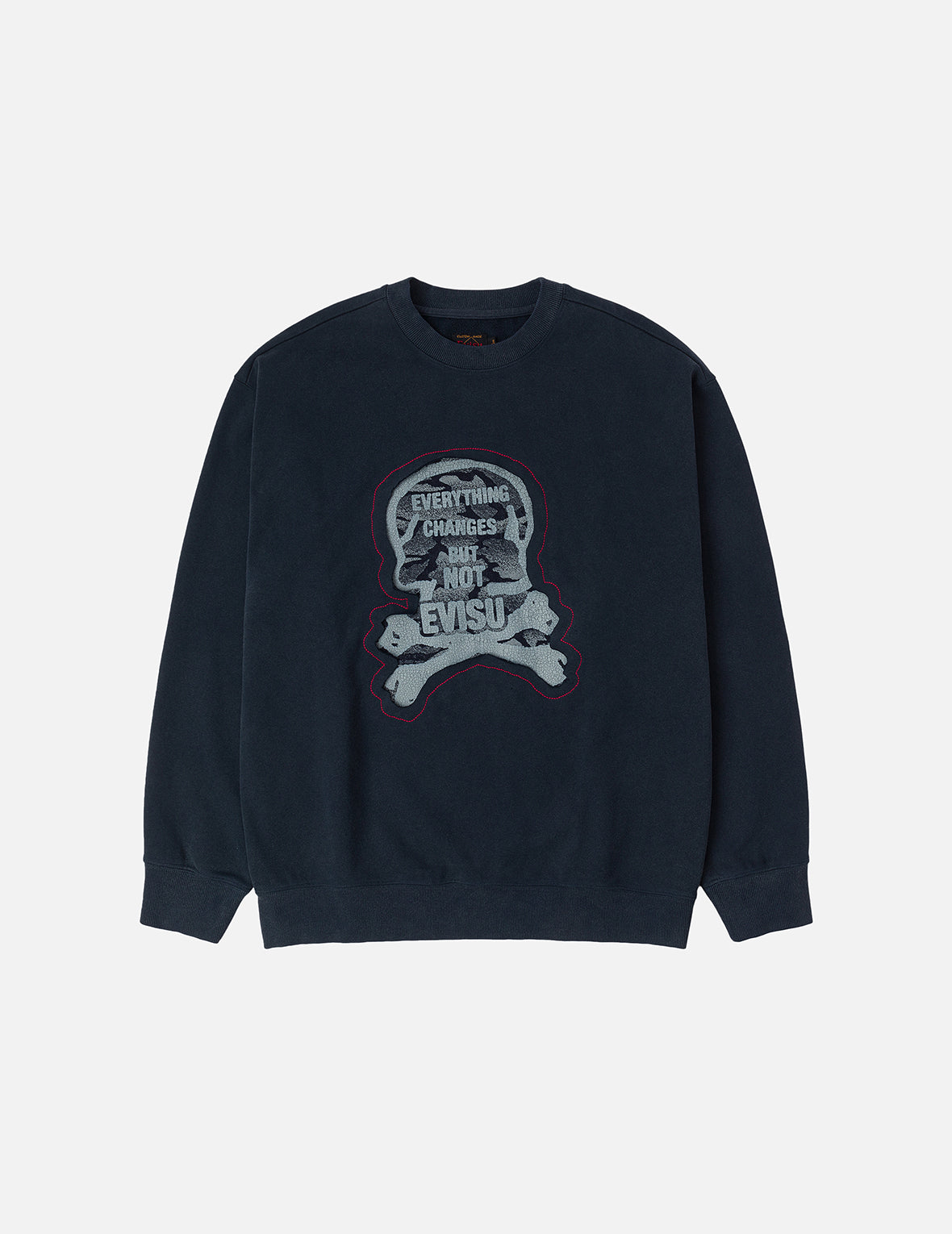 "Back to Bone" and Skull Print Fashion Fit Sweatshirt
