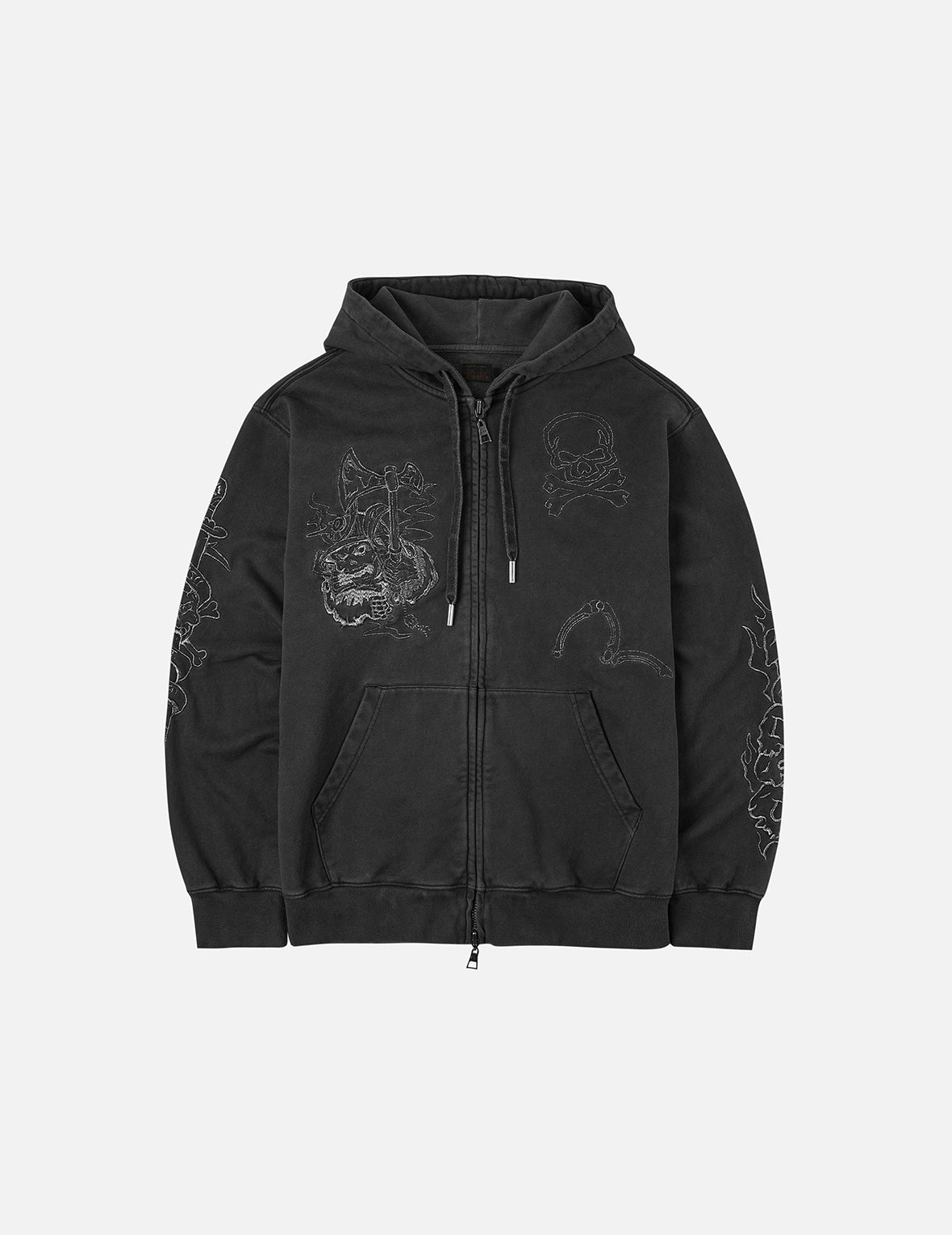 Tattoo Styles Embroidery Oversized Hoodie Jacket – EVISU