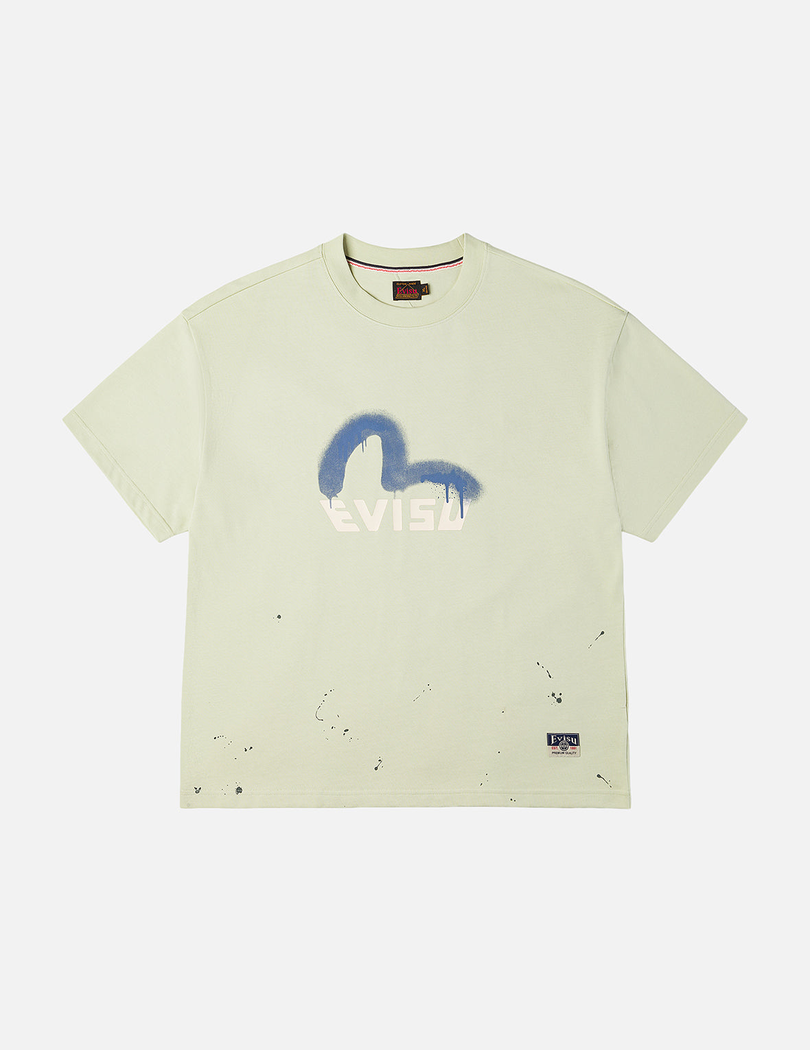 Graffiti-Style Seagull and Logo Print Relax Fit T-Shirt – EVISU