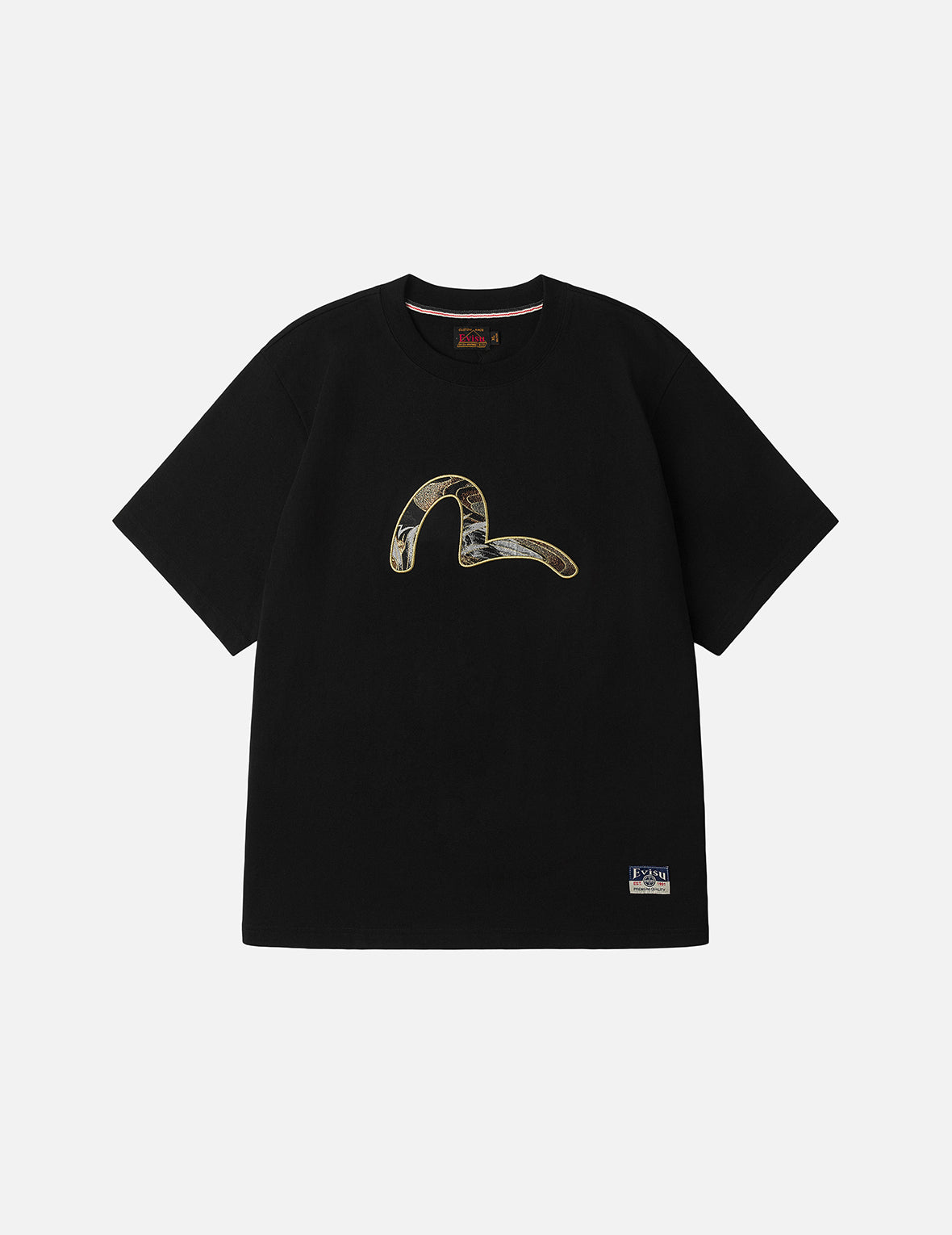 Brocade Seagull Appliqué Regular Fit Short Sleeves T-shirt