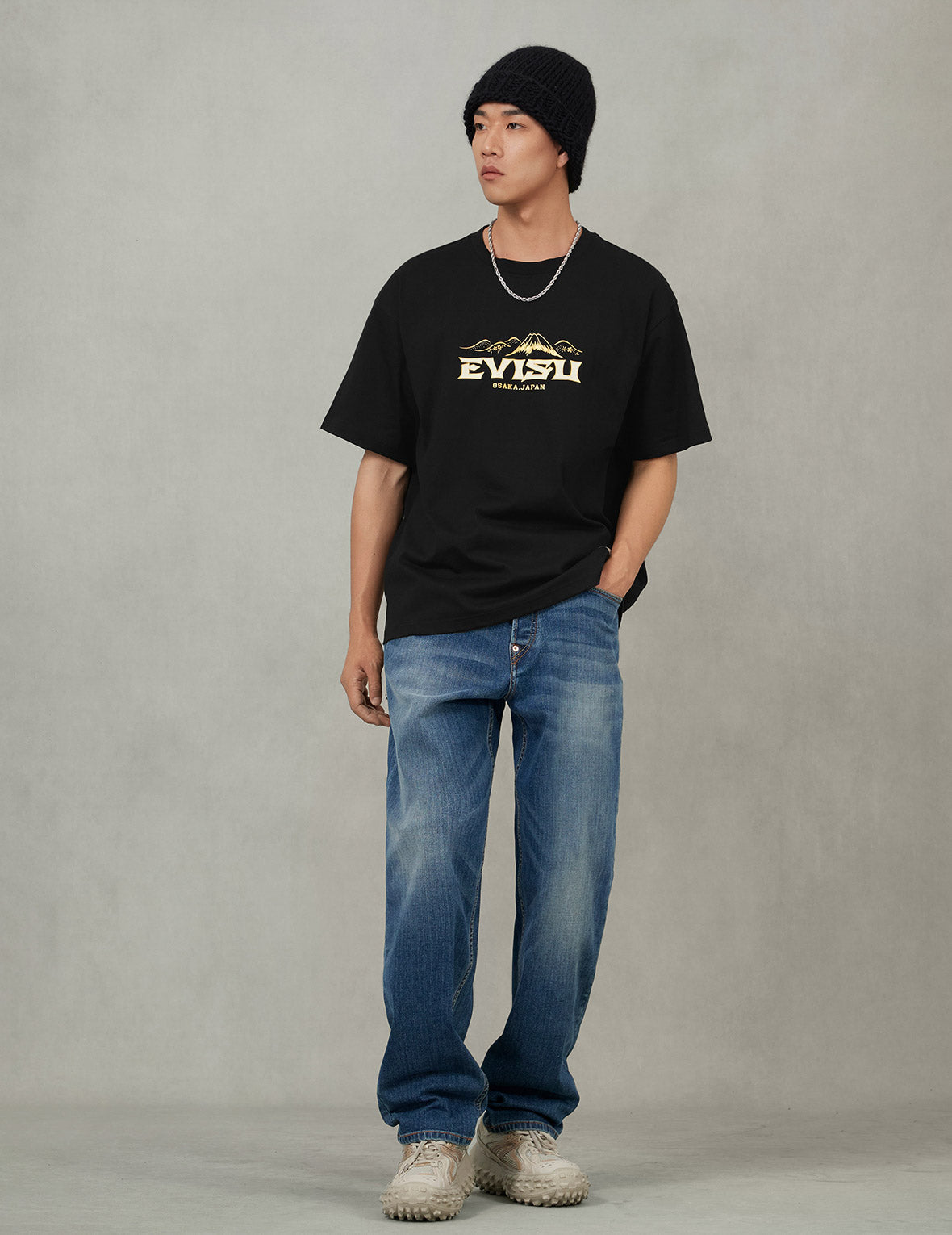Logo and Crane Soaring Daicock Print Relax Fit T-shirt – EVISU