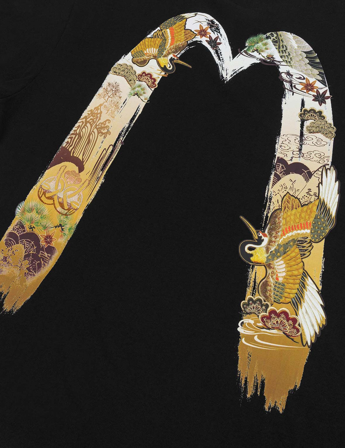 Logo and Crane Soaring Daicock Print Relax Fit T-shirt – EVISU