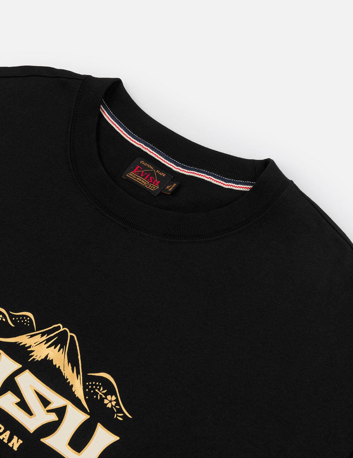 Logo and Crane Soaring Daicock Print Relax Fit T-shirt – EVISU