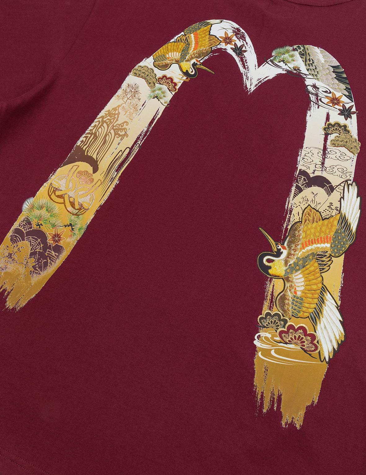 Logo and Crane Soaring Daicock Print Relax Fit T-shirt – EVISU