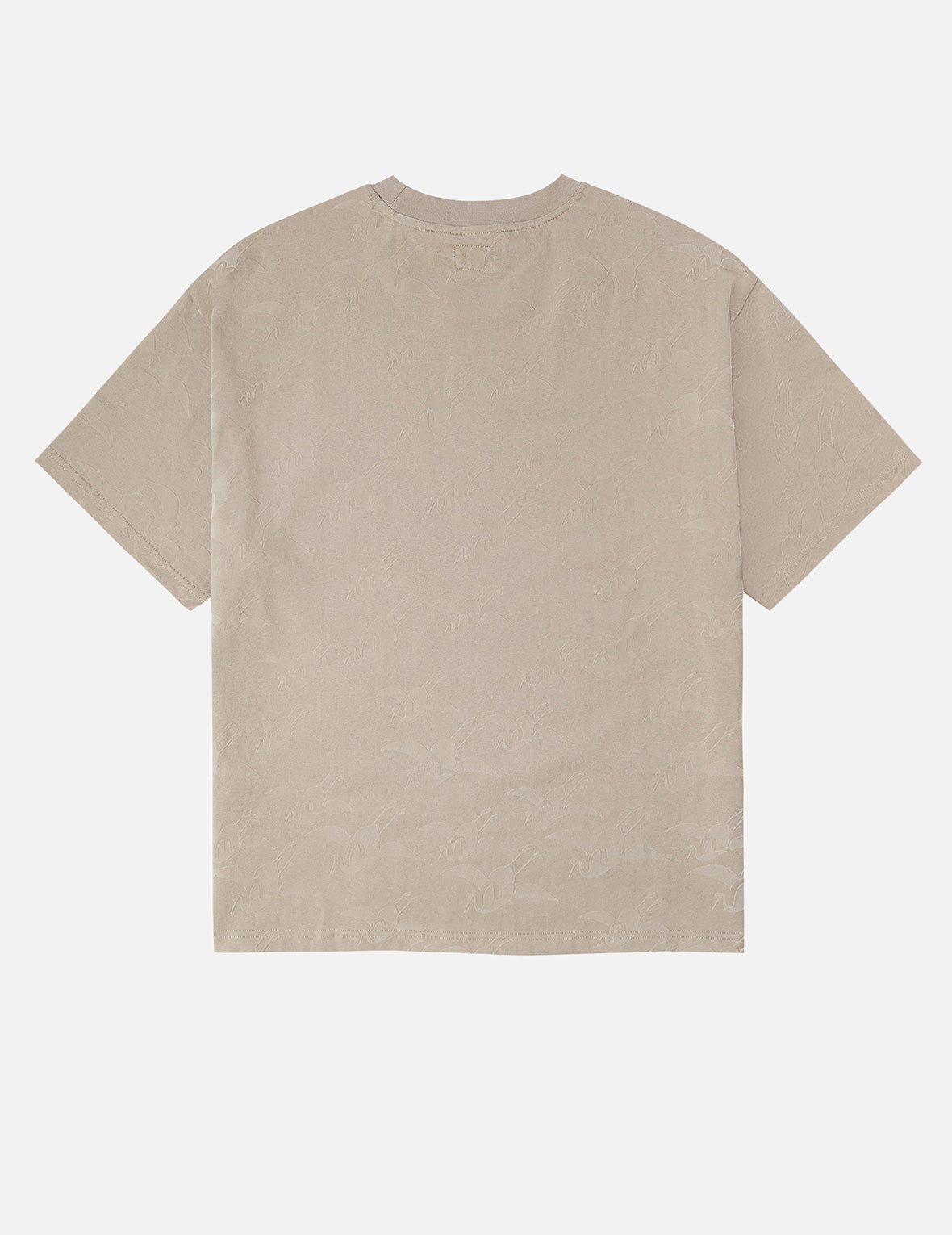 Allover Seagull Crane Flocking Print Relax Fit T-shirt
