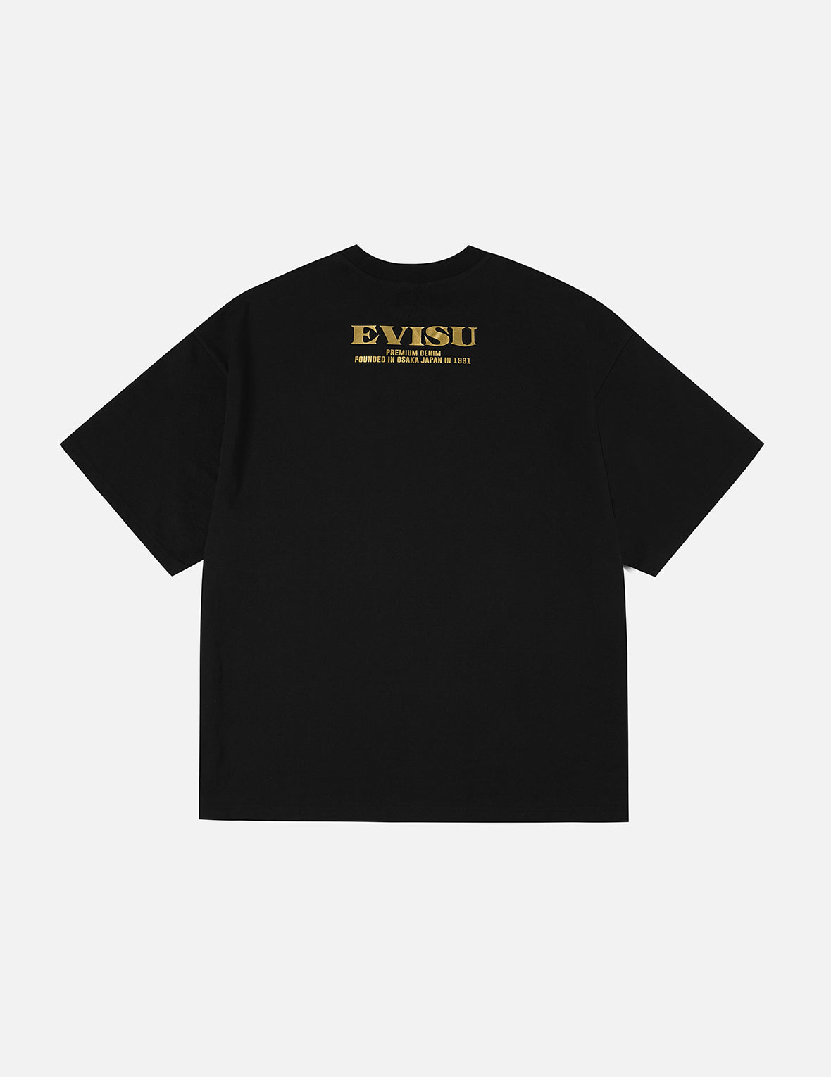 Brocade Pocket with Seagull Foil Print Loose Fit T-Shirt