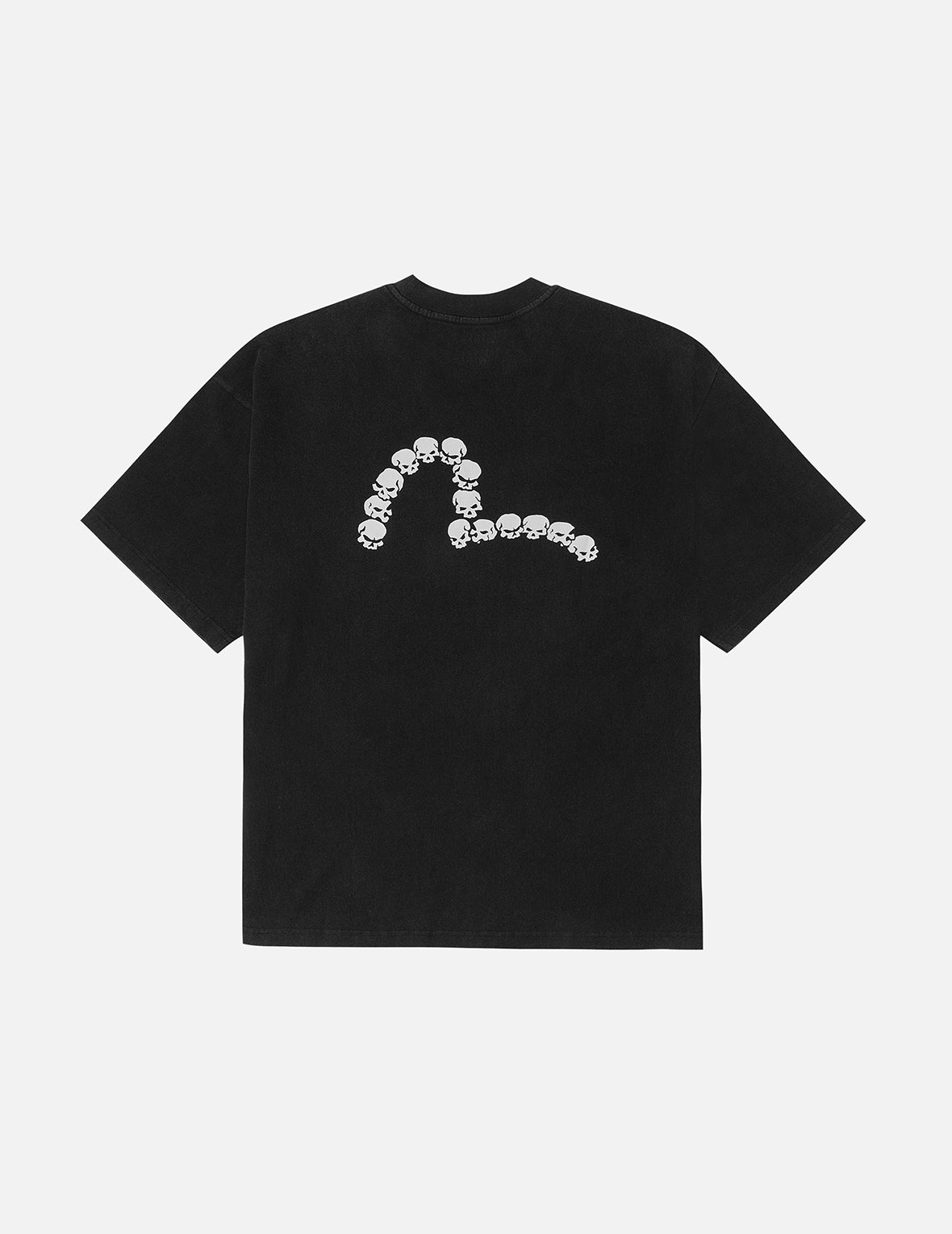Logo and Skull Seagull Print Oversized T-shirt