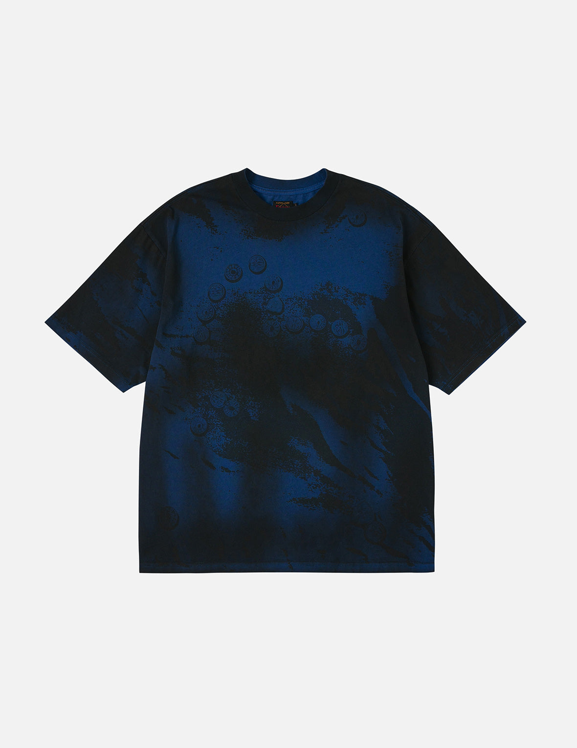 Button Seagull Print Oversized T-Shirt