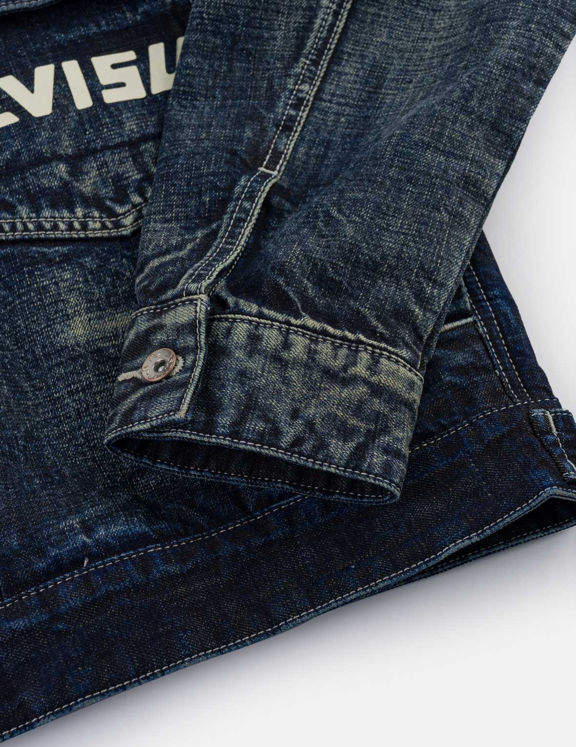 Hand Brush Printed Daicock Denim Jacket