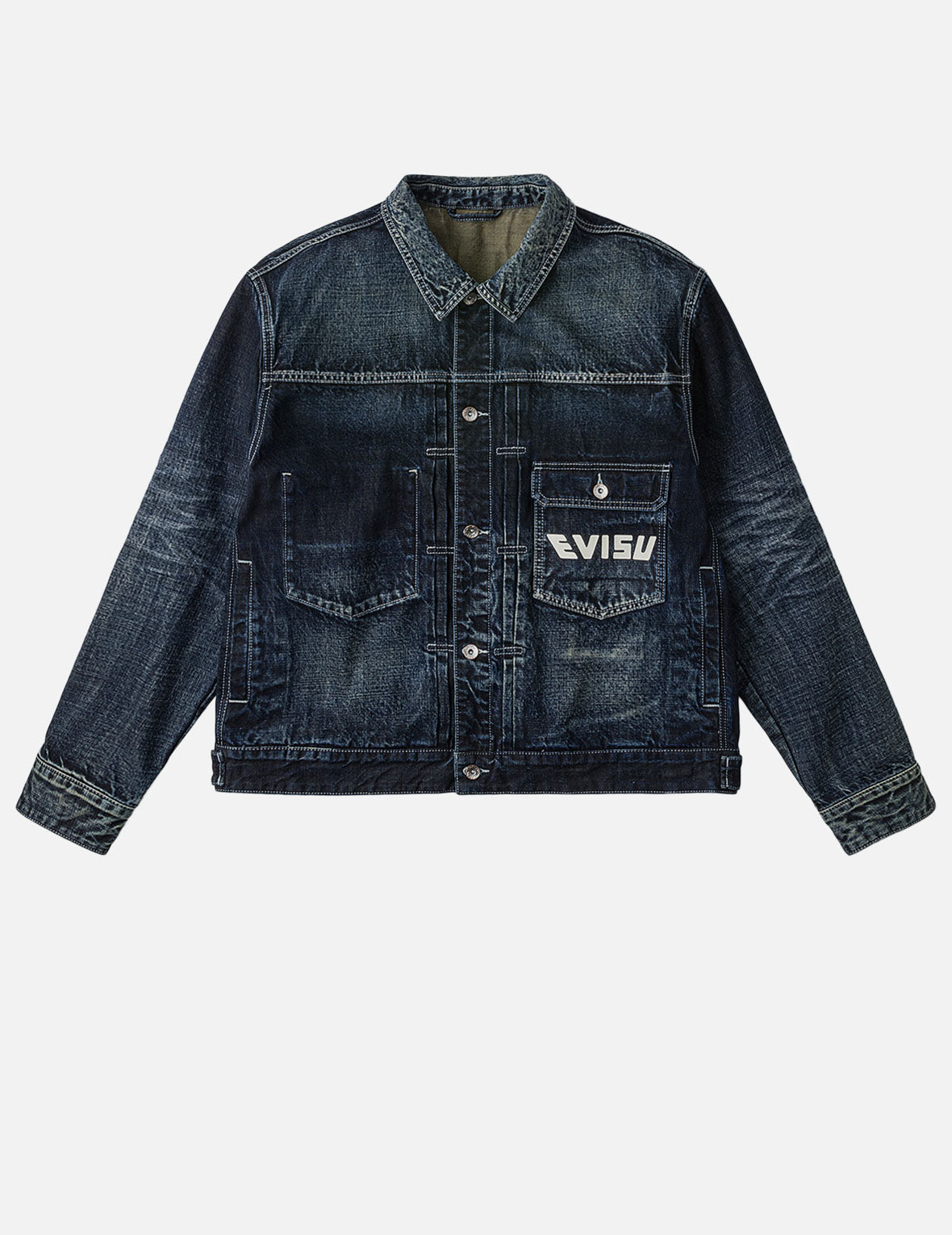 Hand Brush Printed Daicock Denim Jacket