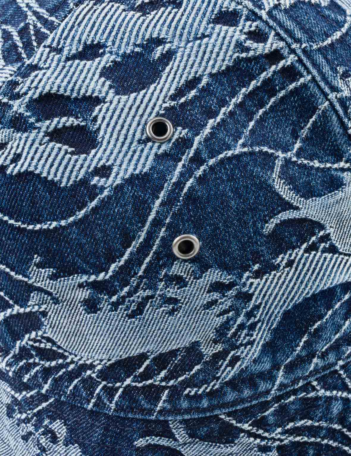 Wave & Seagull Allover Jacquard Denim Bucket Hat