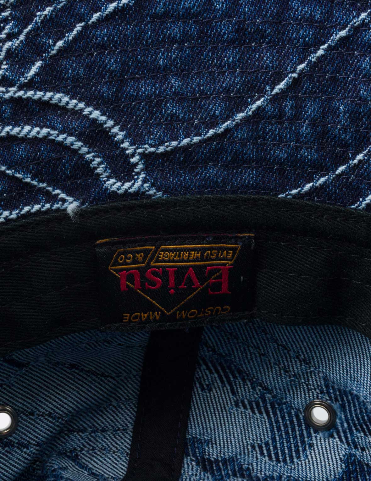 Wave & Seagull Allover Jacquard Denim Bucket Hat