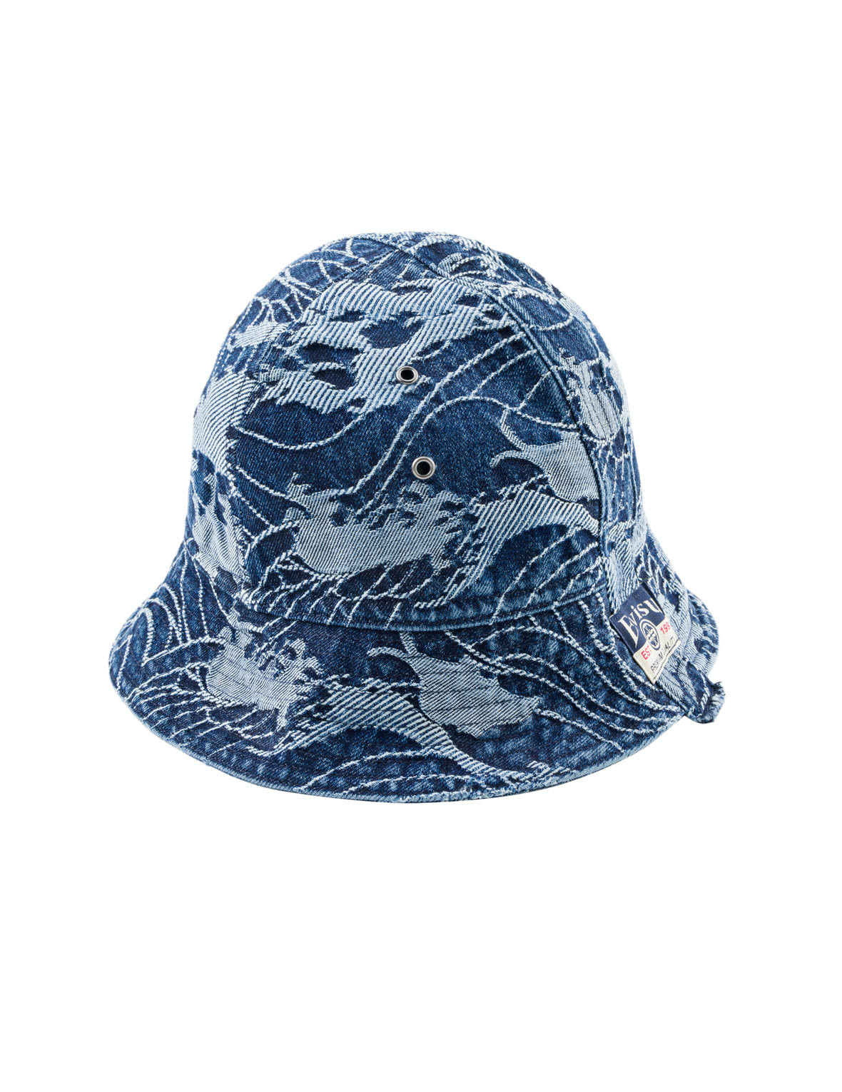Wave & Seagull Allover Jacquard Denim Bucket Hat