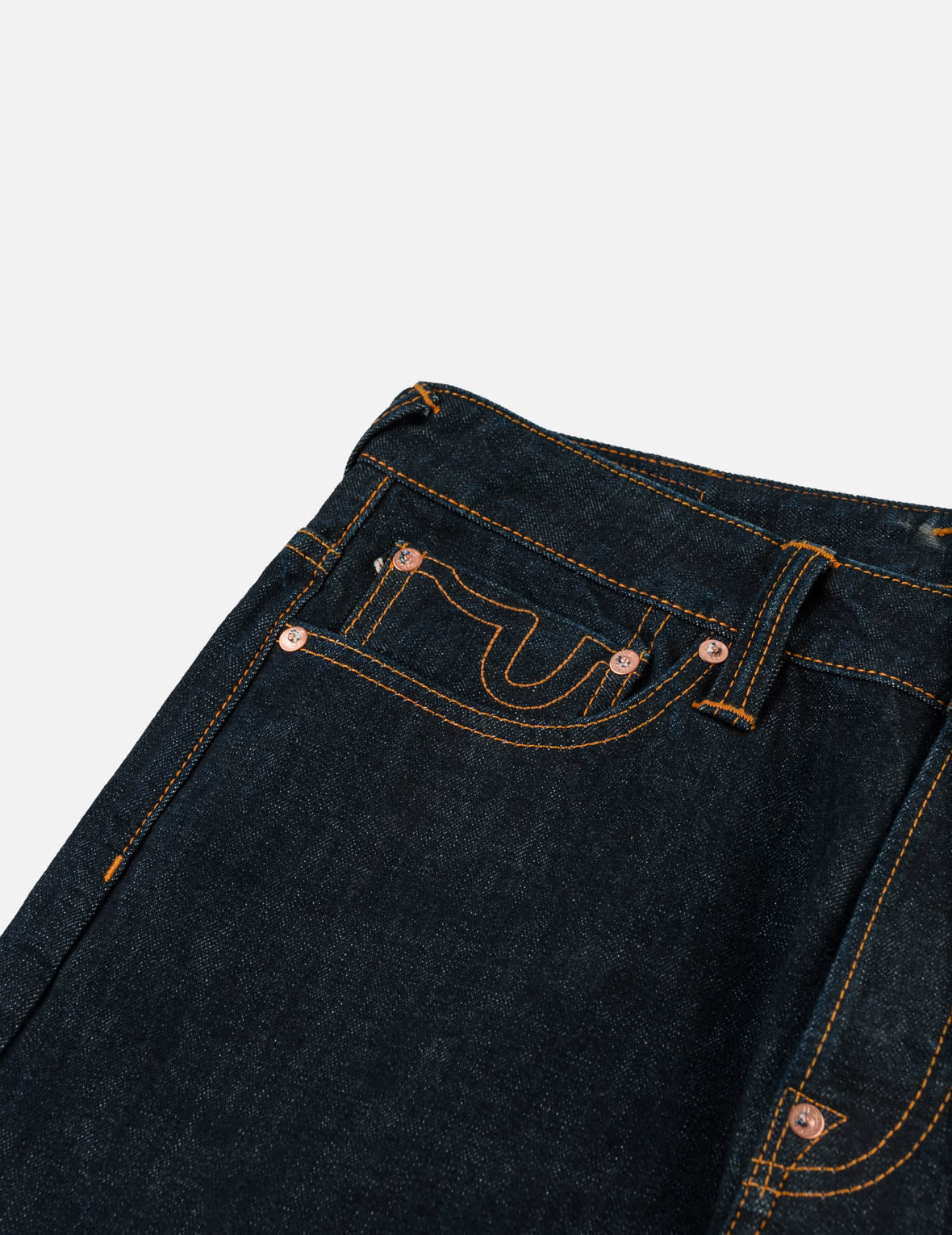 Grey & White Seagull Print Pocket Selvedge Jeans #2017