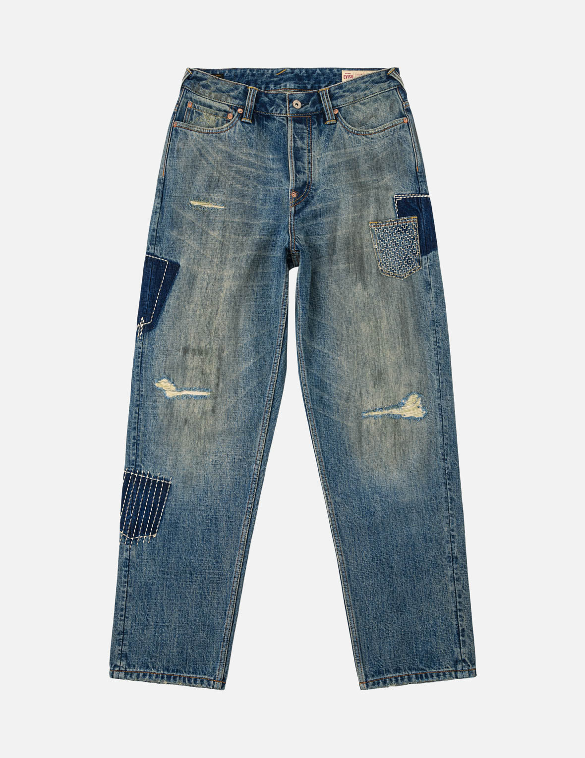 Boro Multi-Pocket Seagull & Kamon Embroidered Jeans #2030 – EVISU
