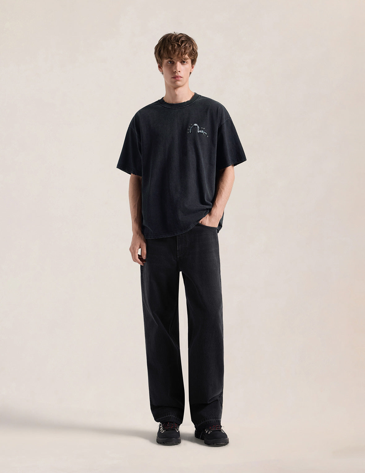 Leather Patchwork Daicock Denim Jeans