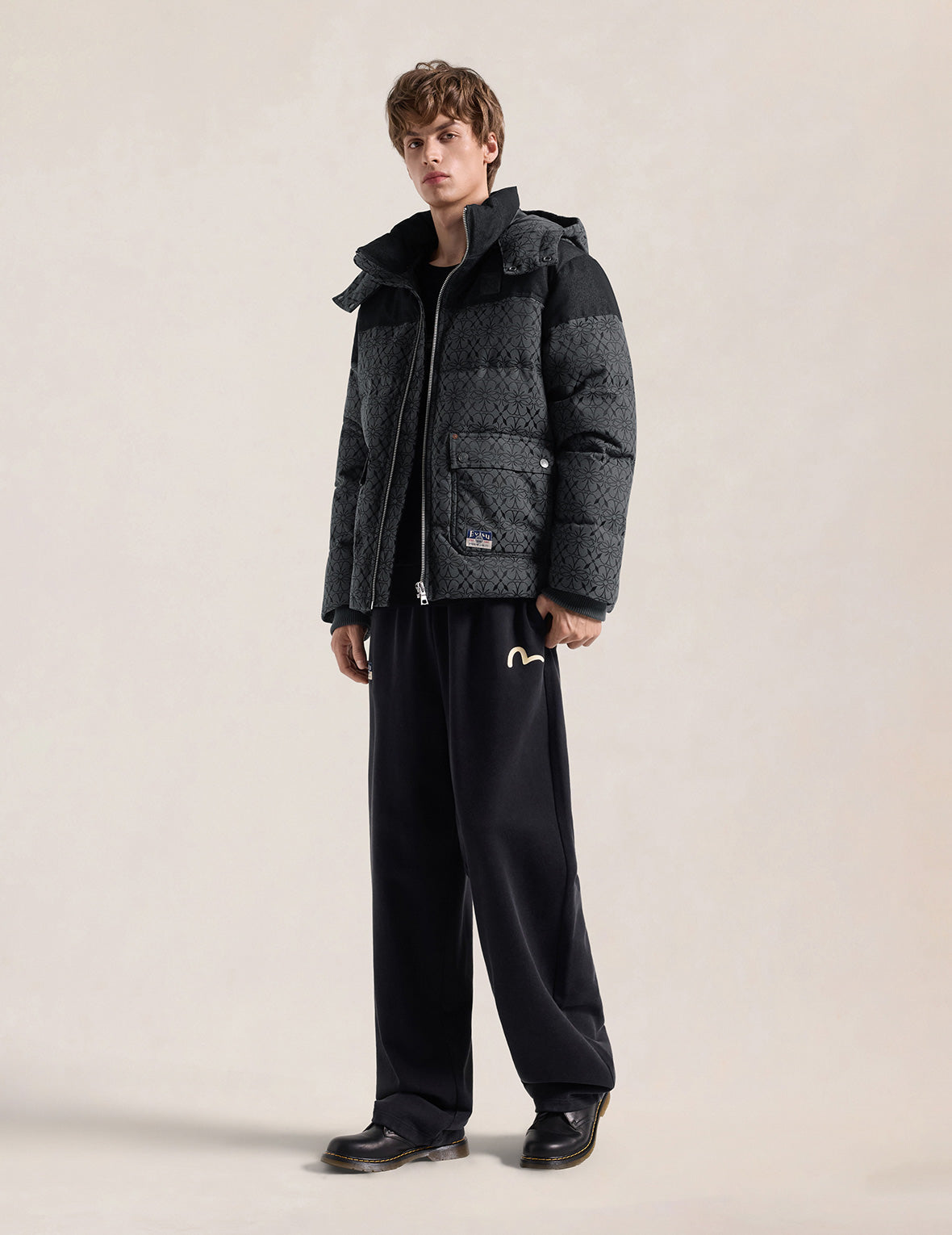 Kamon All-Over Jacquard Down Jacket