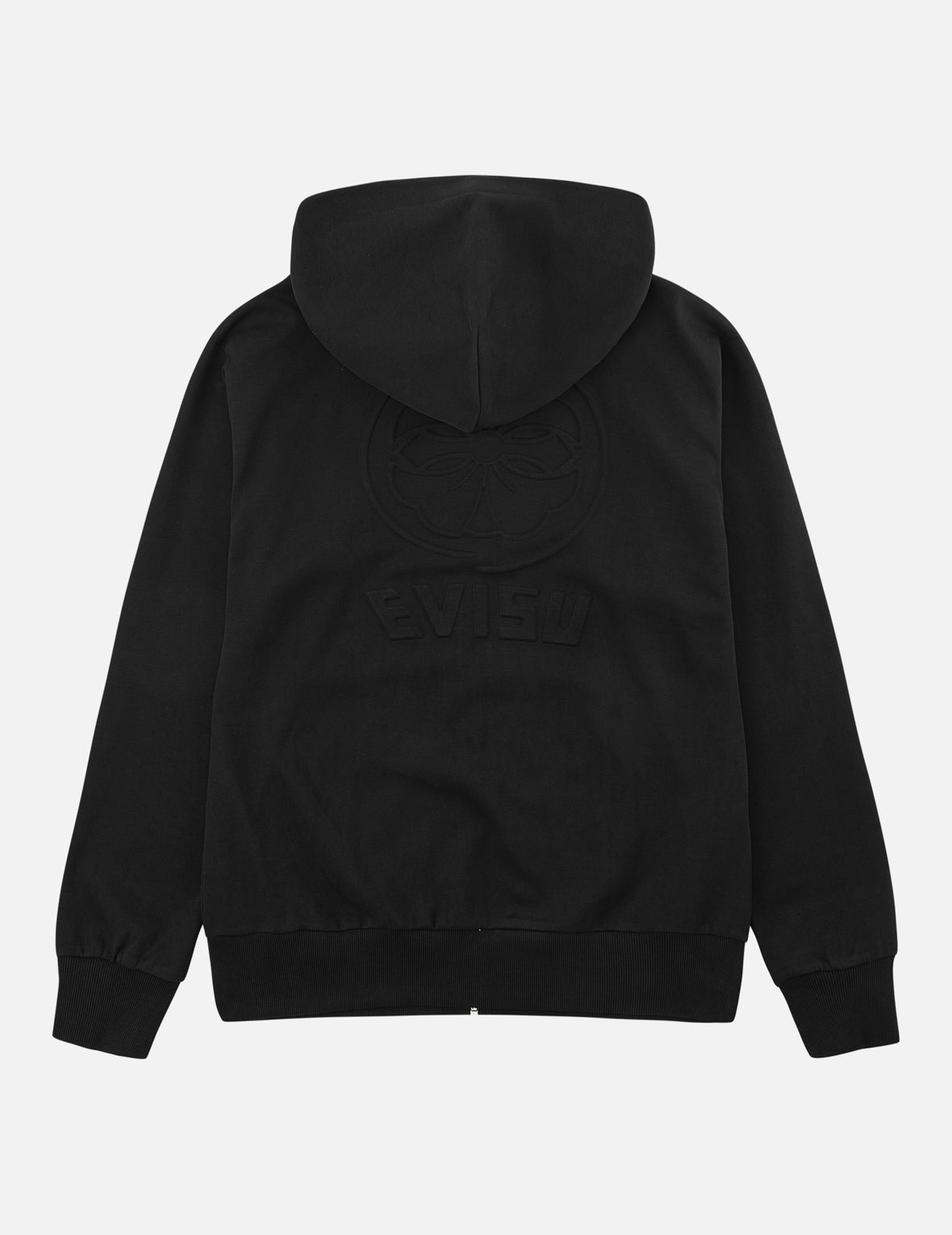 Emboss Kamon Logo Zip-Up Hoodie