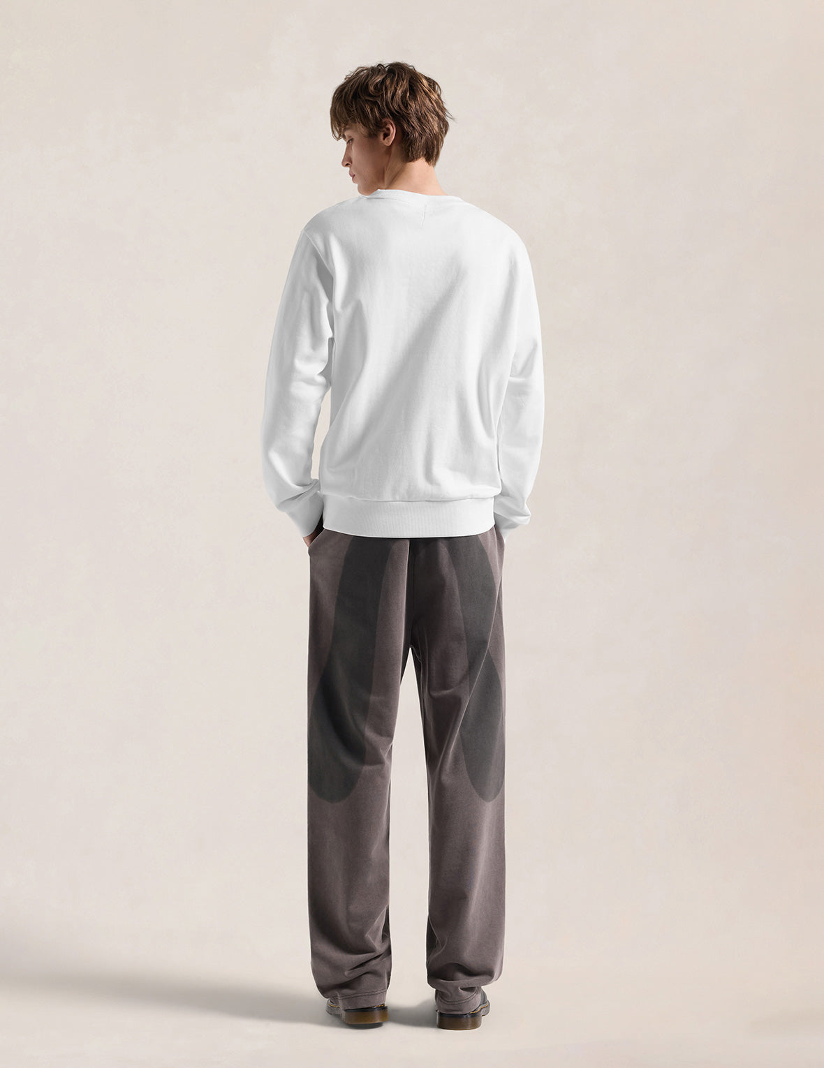 Raw-Edge Seagull Embroidered Sweatshirt