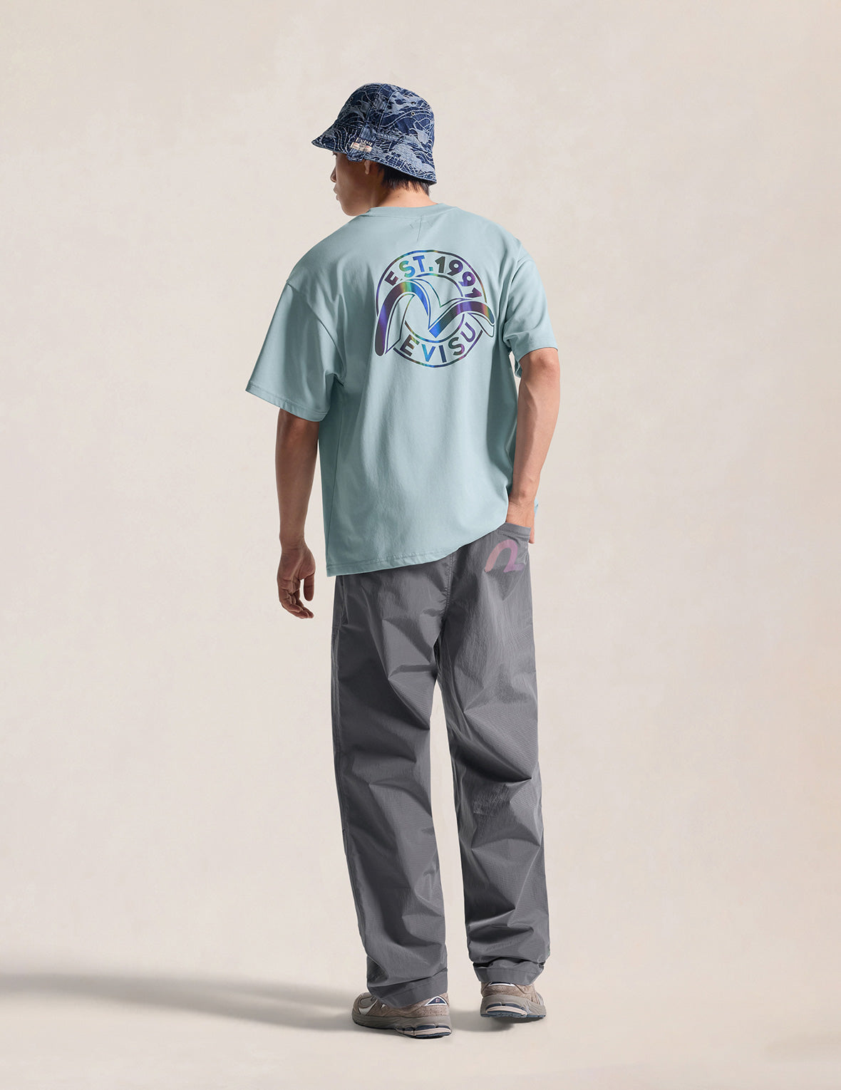 Iridescent Seagull Printed Sport T-Shirt