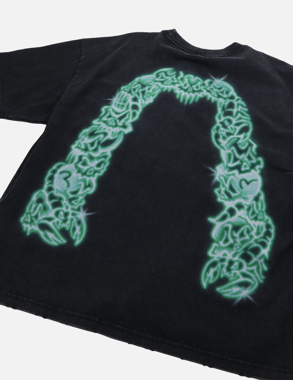 Skull Daicock Spray Printed T-Shirt