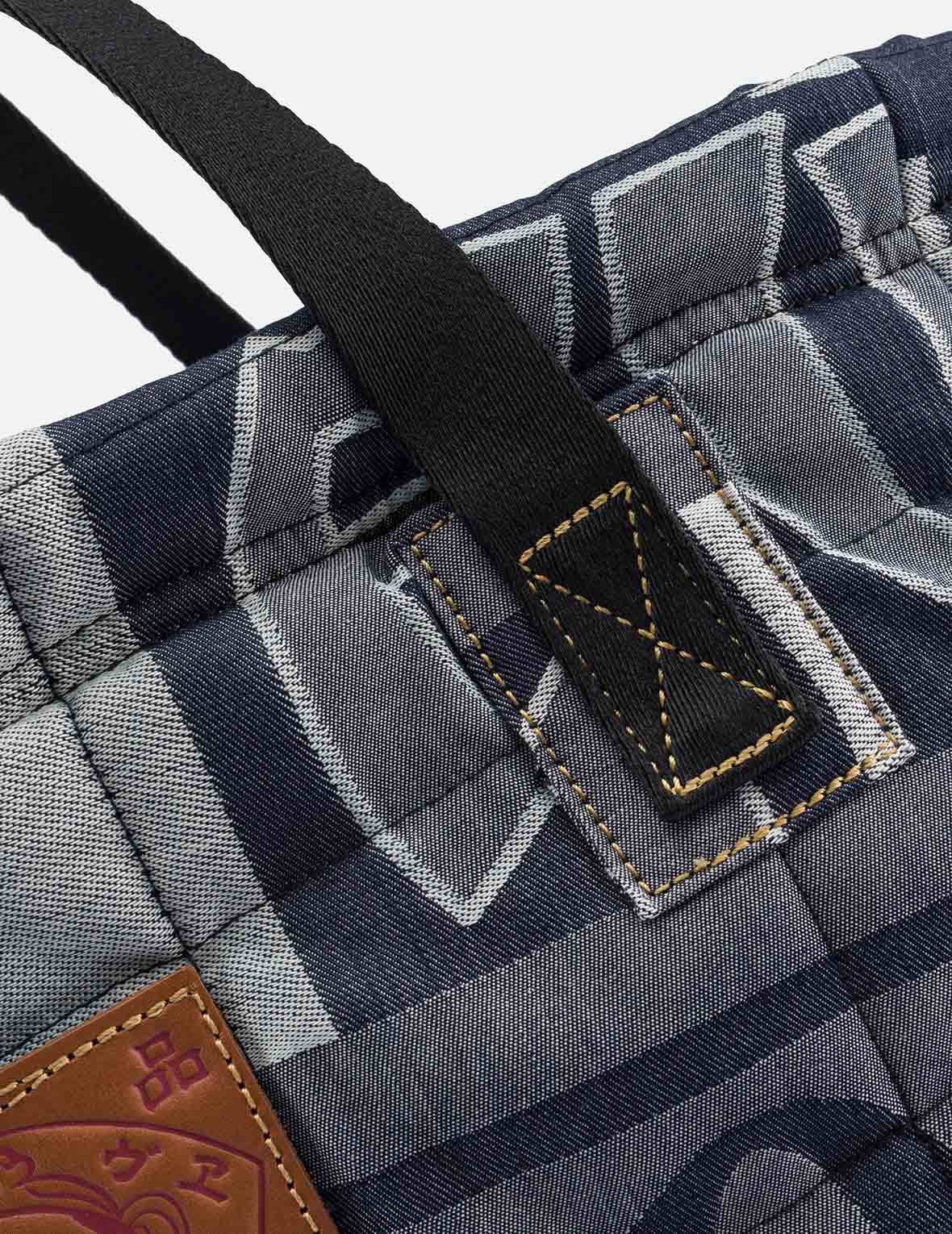 Allover Logo Jacquard Print Denim Tote Bag – EVISU