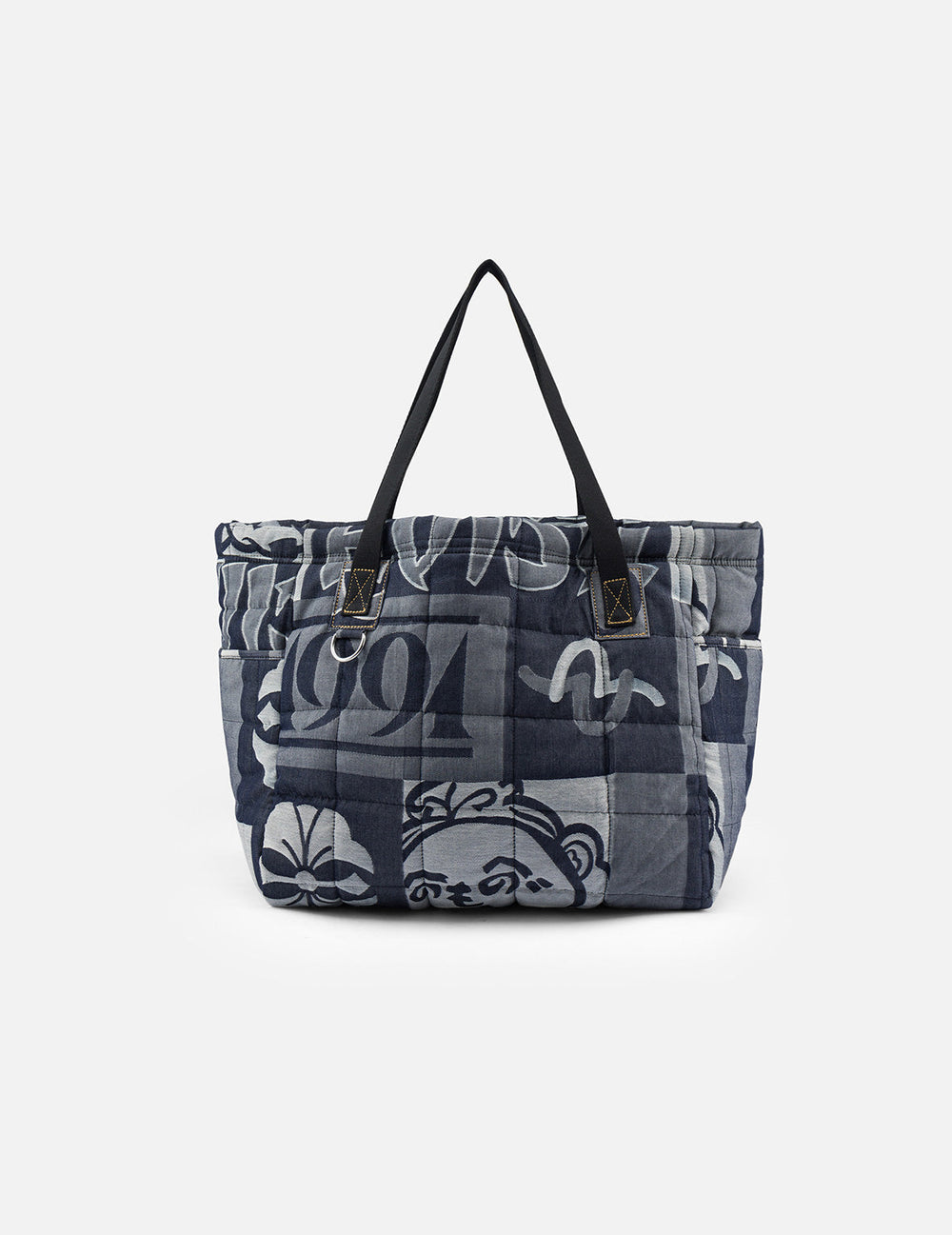 Allover Logo Jacquard Print Denim Tote Bag – EVISU